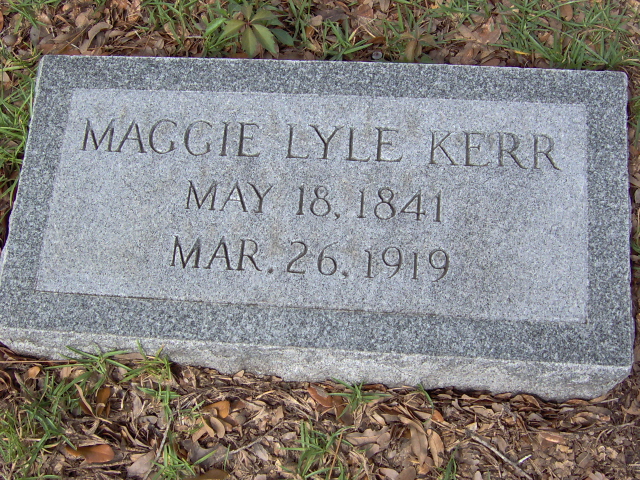 Headstone for Kerr, Maggie Lyle